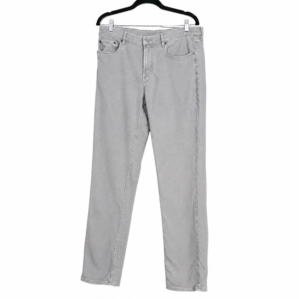 Faherty Pants Mens  33 X 32 Gray Terry Stretch Casual Comfort Soft Straight